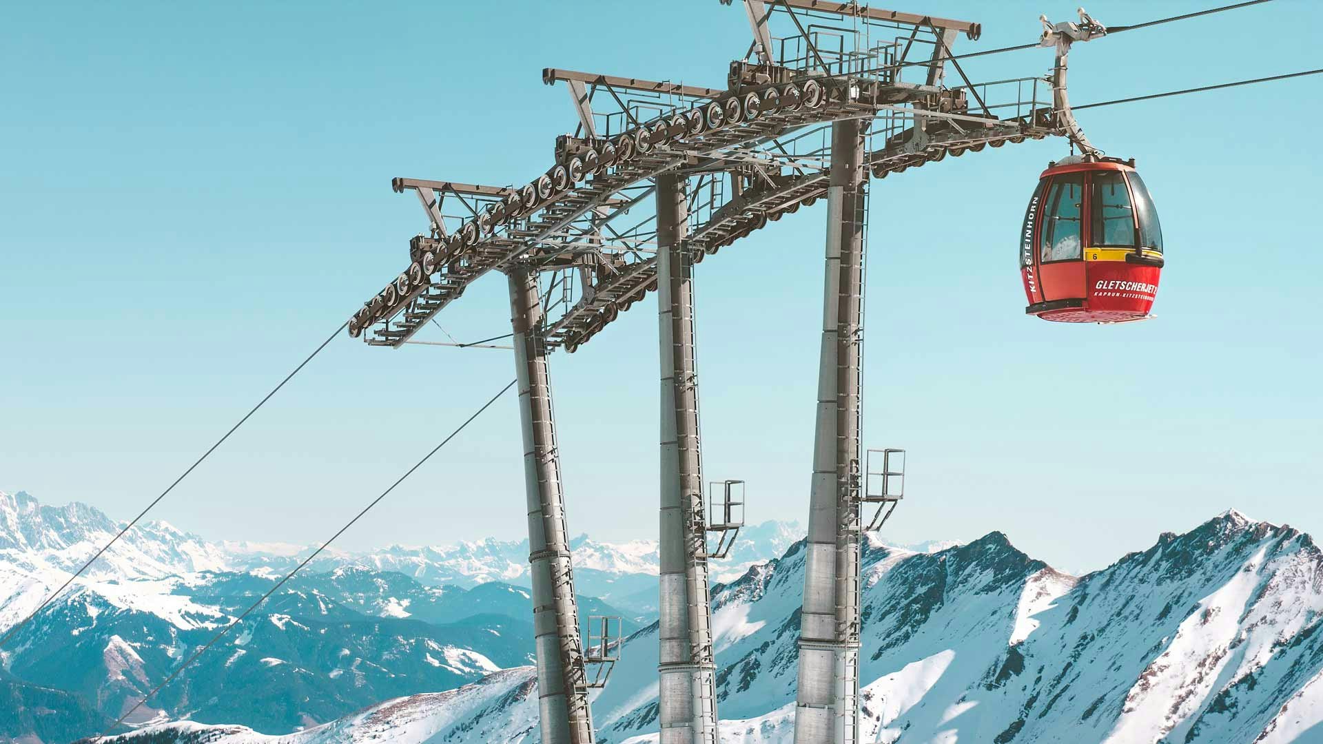 Ski Lift at the Top of a Mountain